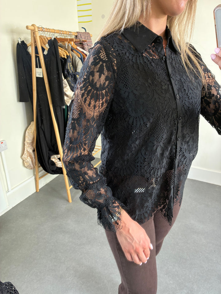 Black Lace Okram Shirt
