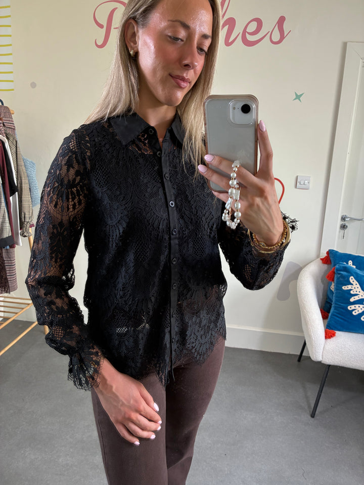 Black Lace Okram Shirt