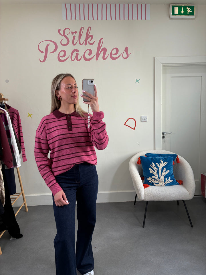 Fruit Dove Striped Pink Jumper
