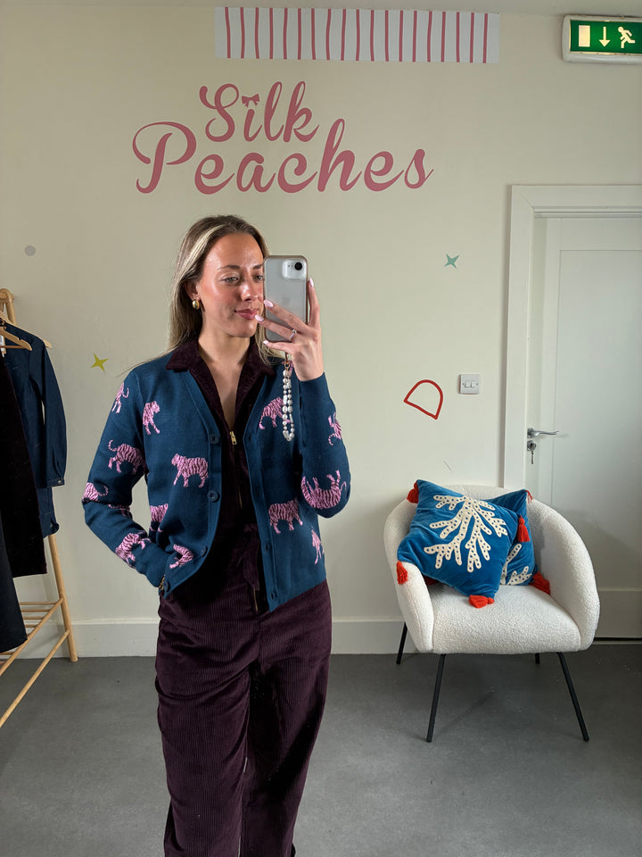 Jennifer Tiger Print Cardigan