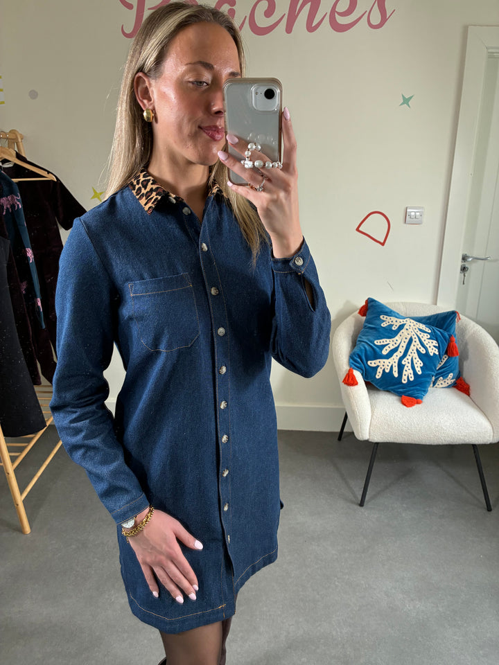 Isla Mini Denim Shirt Dress