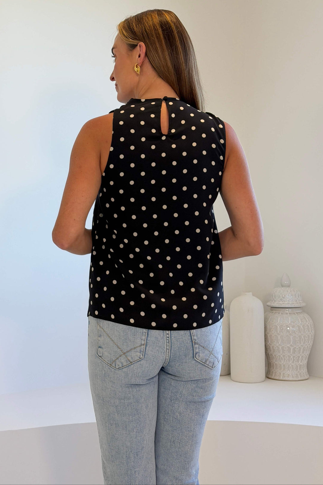Sapphire polka Dot Top