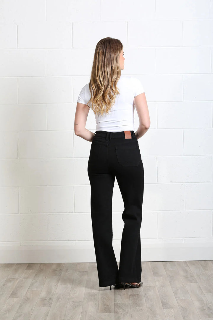 Jane Wide Leg Black Jeans