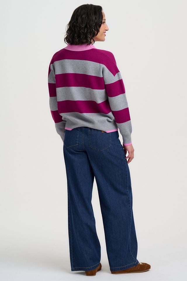 Lana Henley Pink Jumper