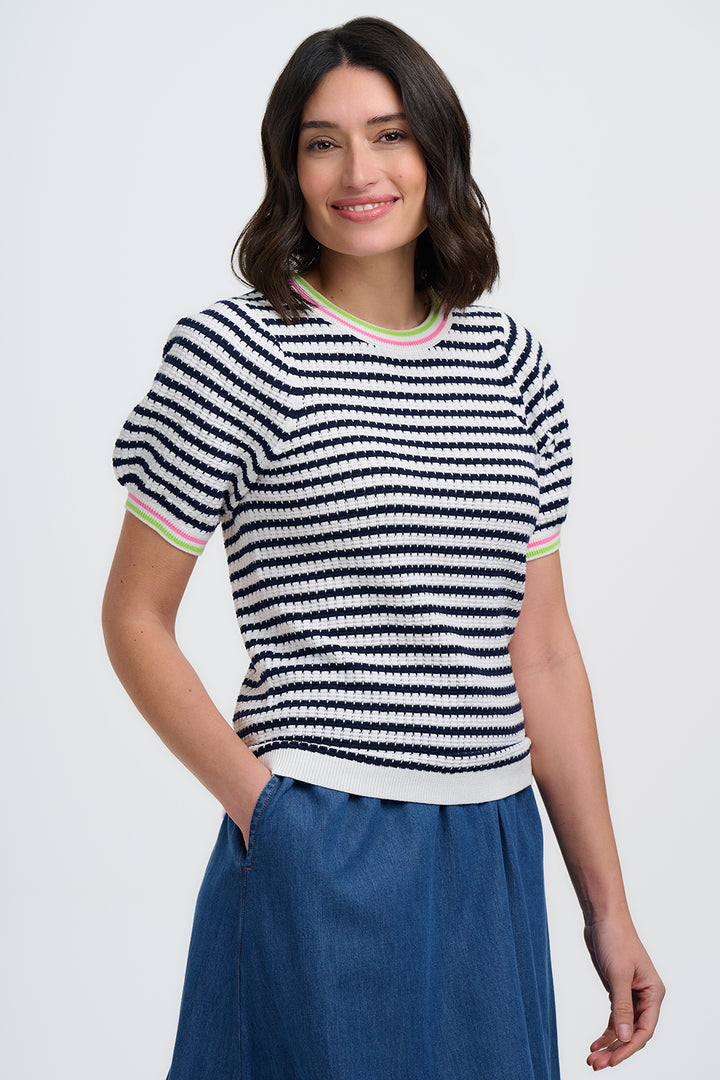 Coraline Navy Stripe Top