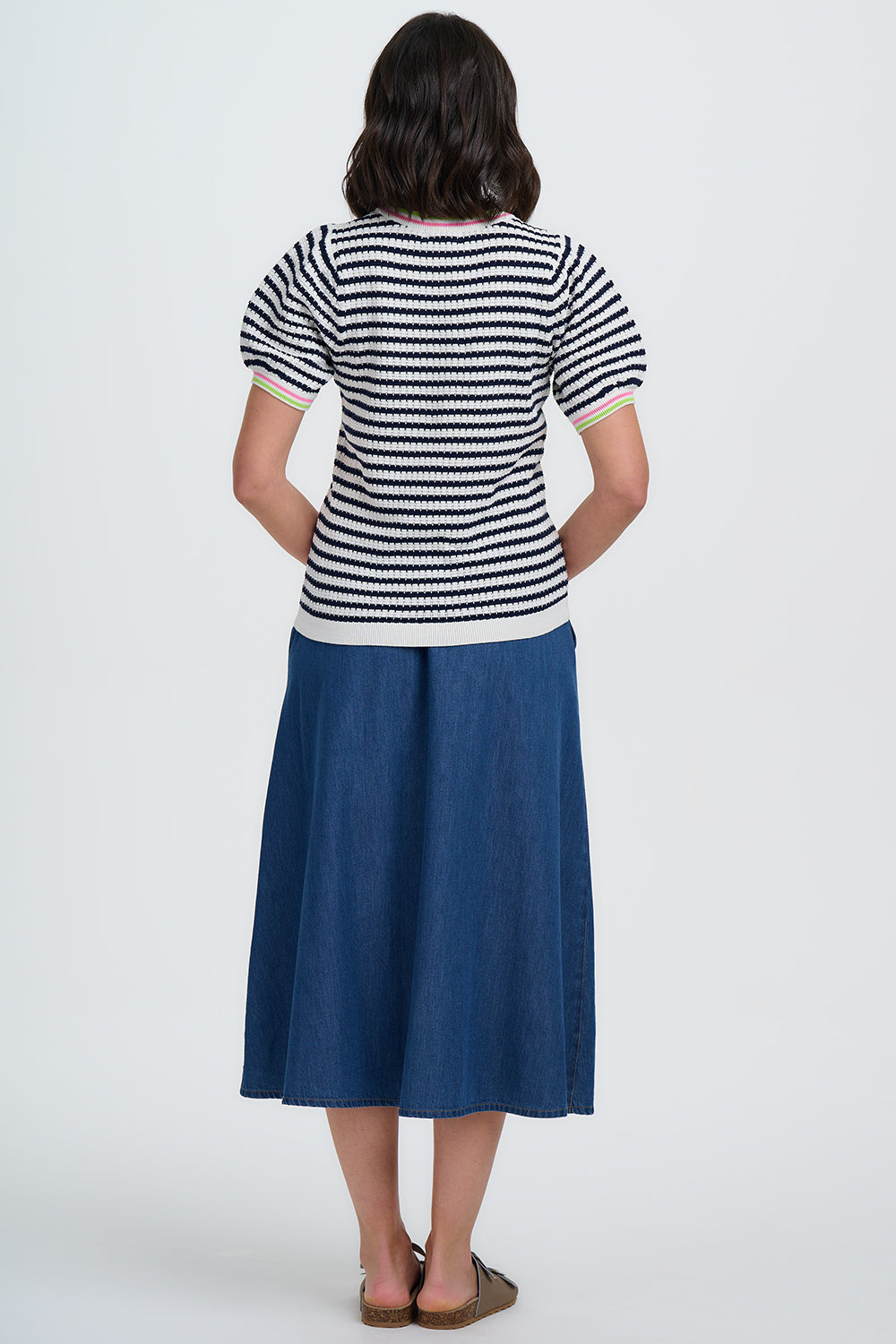Coraline Navy Stripe Top