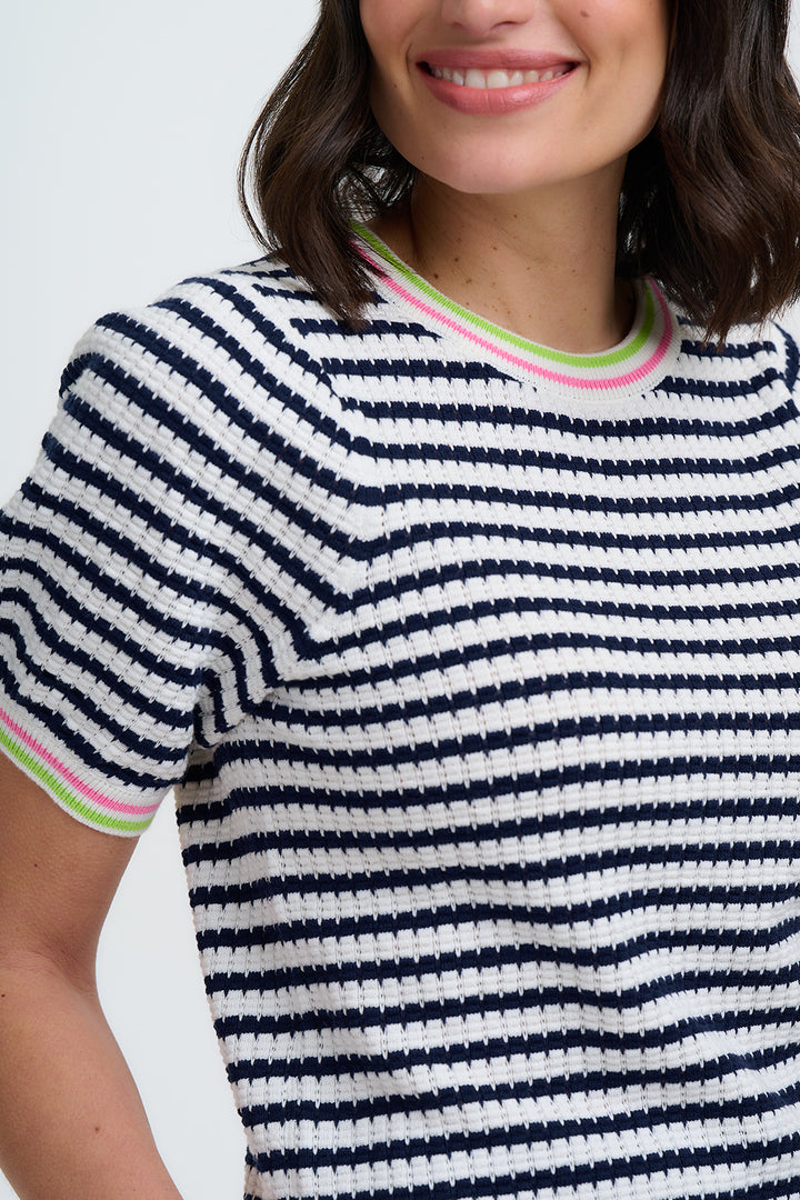 Coraline Navy Stripe Top