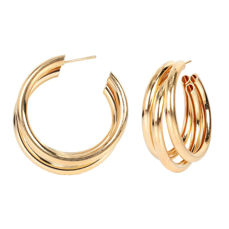 GOLD TRIPLE HOOP