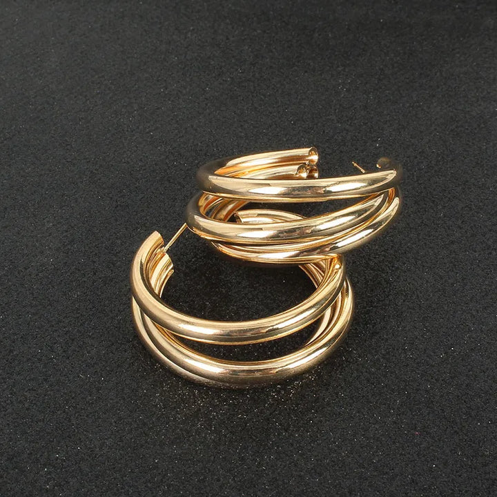 GOLD TRIPLE HOOP