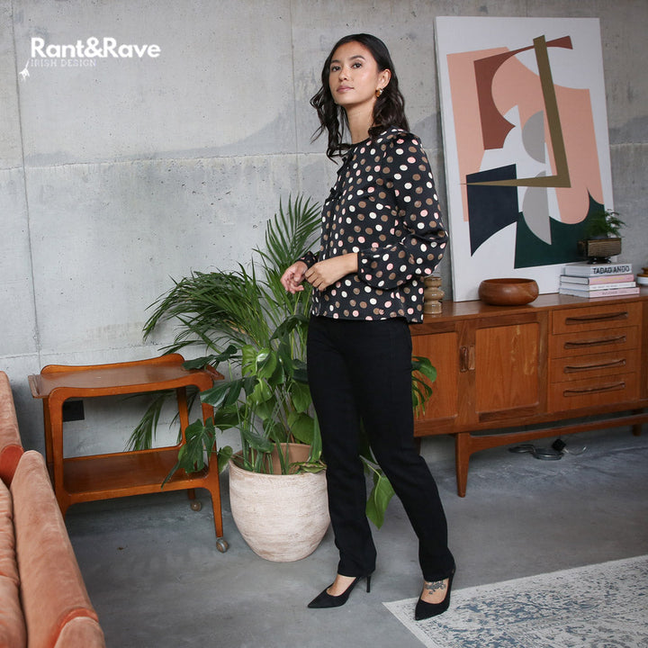 MADGE TUMMY TUCK STRAIGHT JEAN BLACK