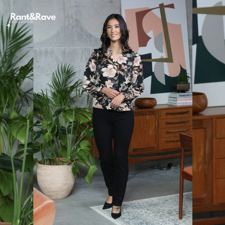 MADGE TUMMY TUCK STRAIGHT JEAN BLACK