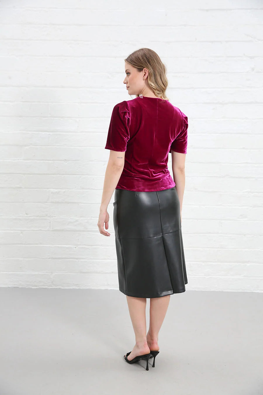 Matilda Velvet Pink Top