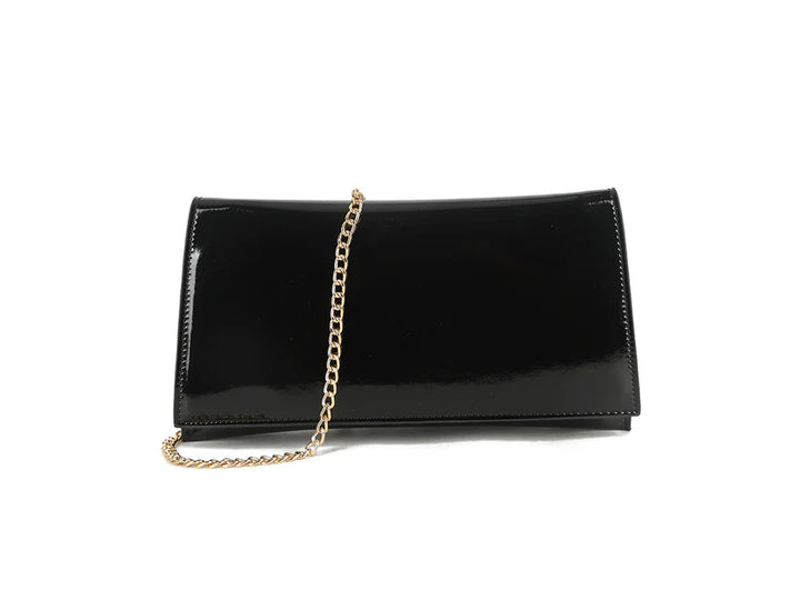 Black Patent Clutch Bag