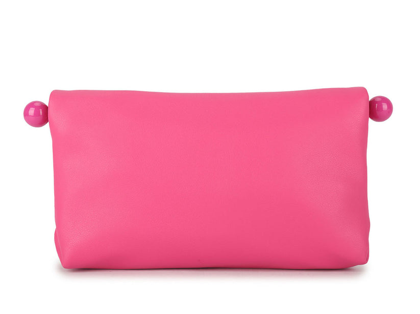 Fuchsia Leather Pouch