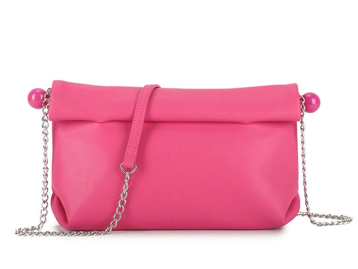 Fuchsia Leather Pouch