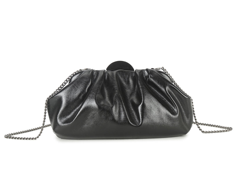 Black Scrunch Clutch Bag