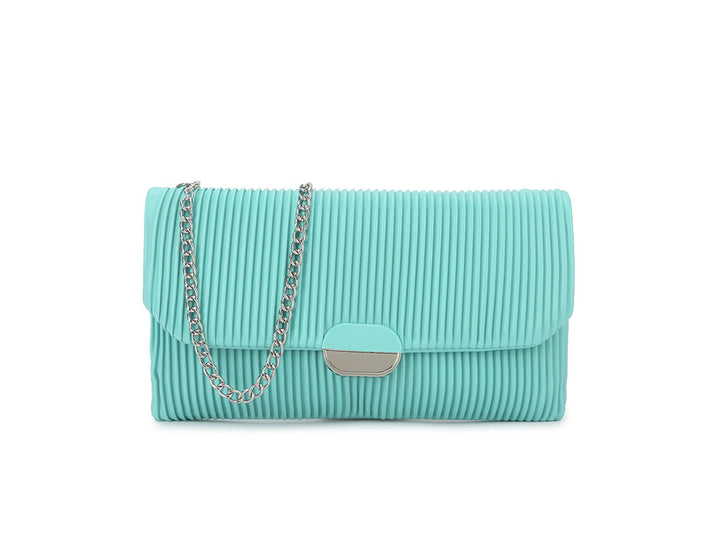 Teal Quilted Clutch
