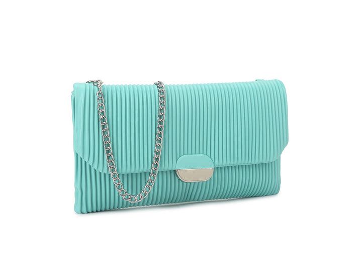 Teal Quilted Clutch