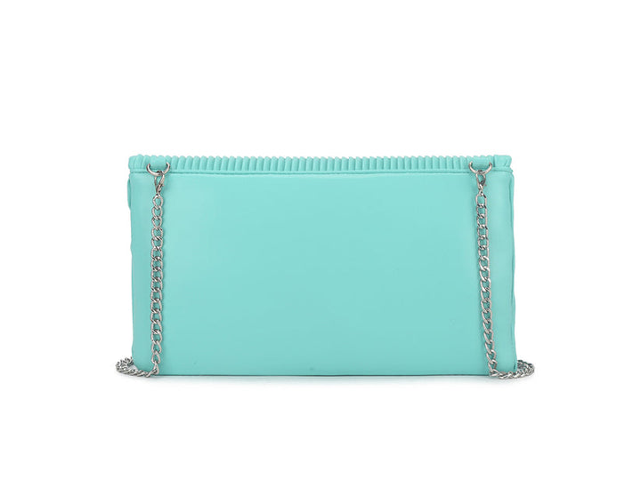 Teal Quilted Clutch