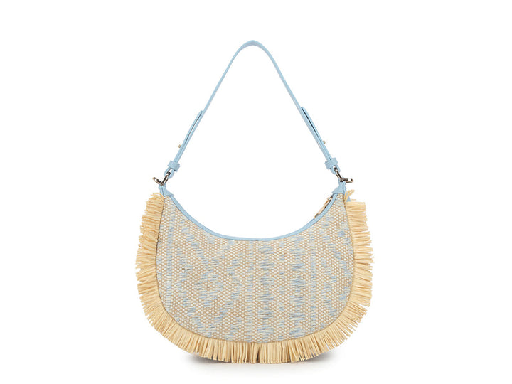 Straw Blue Shoulder Bag