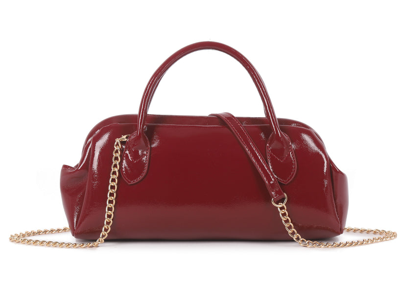 Cherry Red Chic Handle Bag