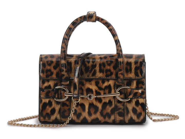 Leopard Print Metal - Handle Bagd