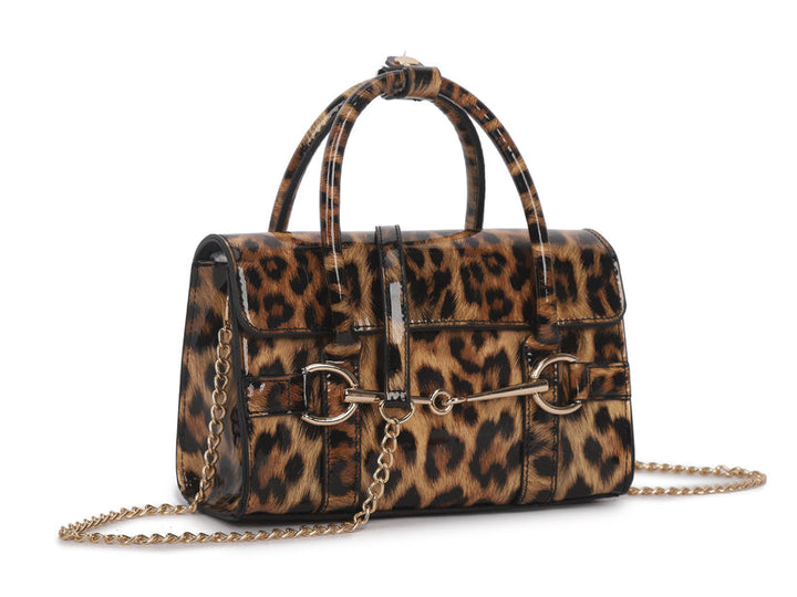 Leopard Print Metal - Handle Bagd