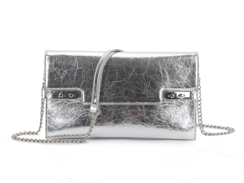 Silver Rustic Clutch