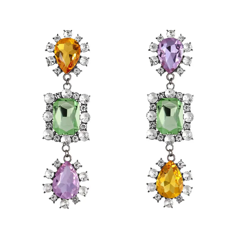 Green Glass Earring
