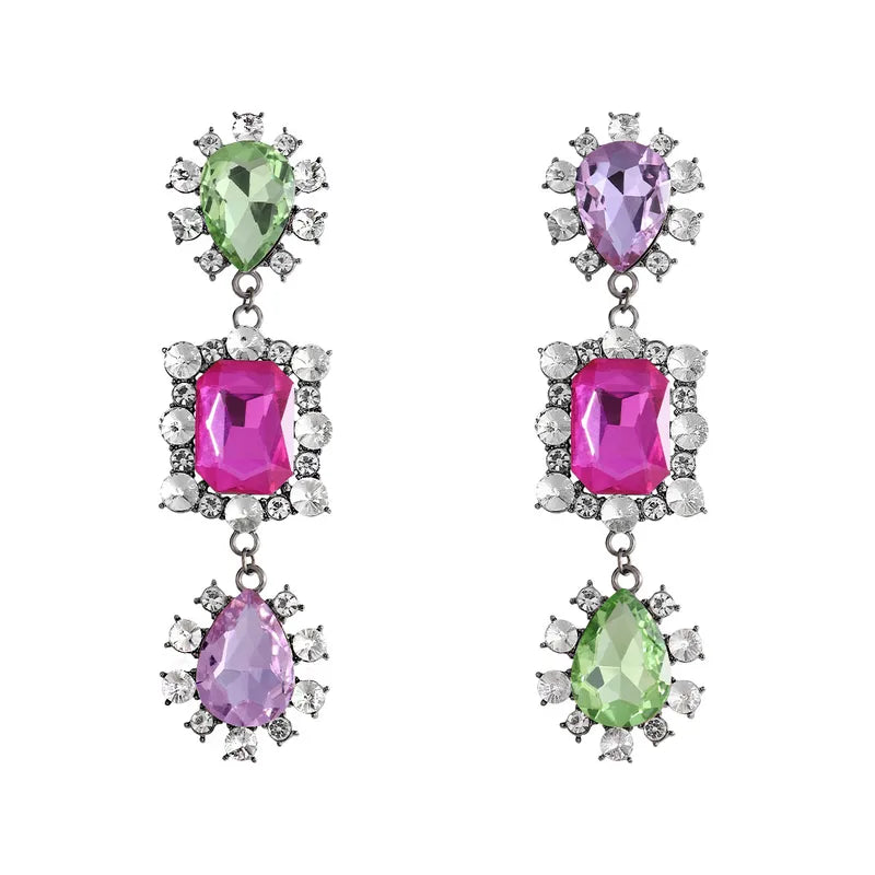 Purple Glass Earring