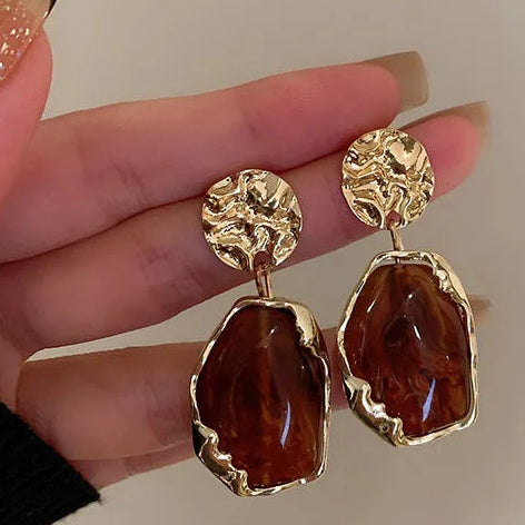 Brown Drop Earring