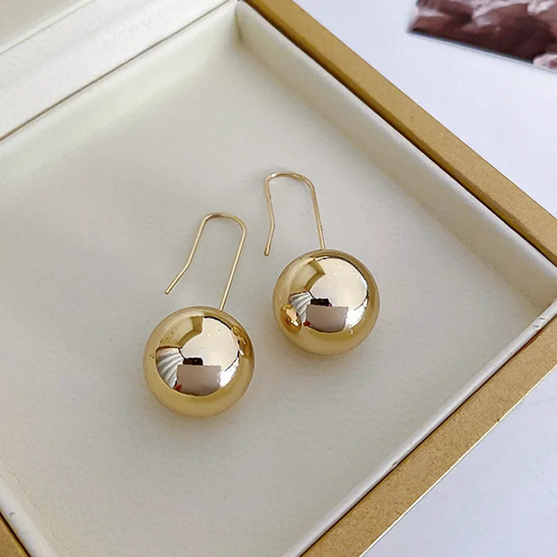 Gold Ball Earring