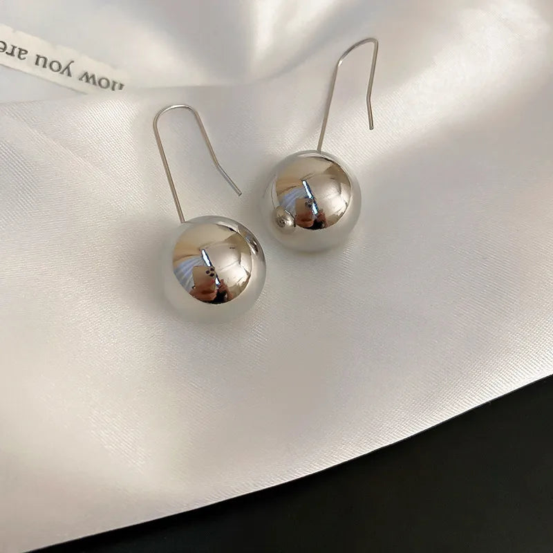 Silver Ball Earring