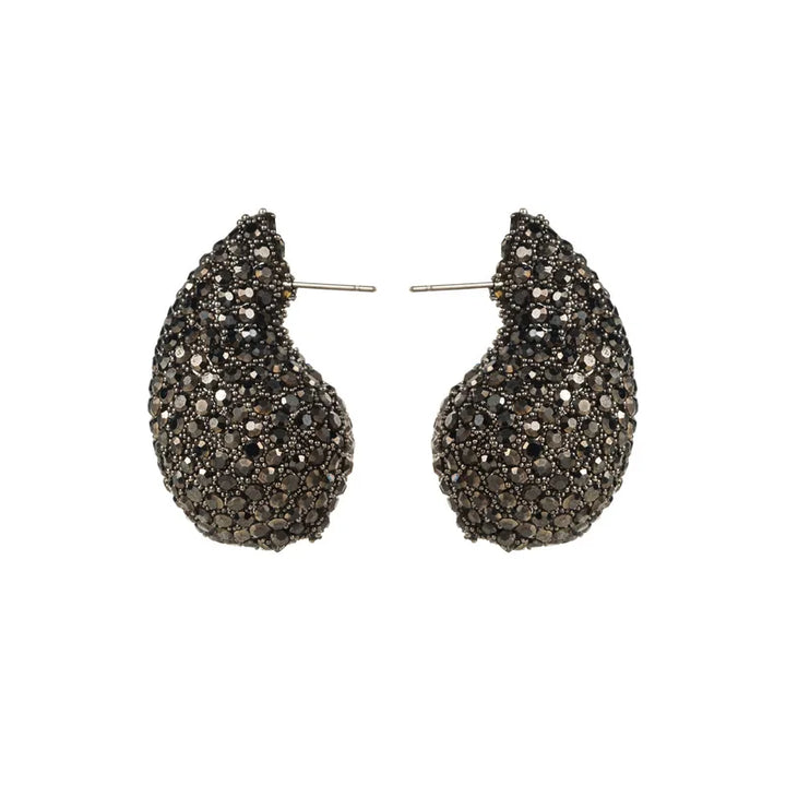 Black Tear Drop Earring