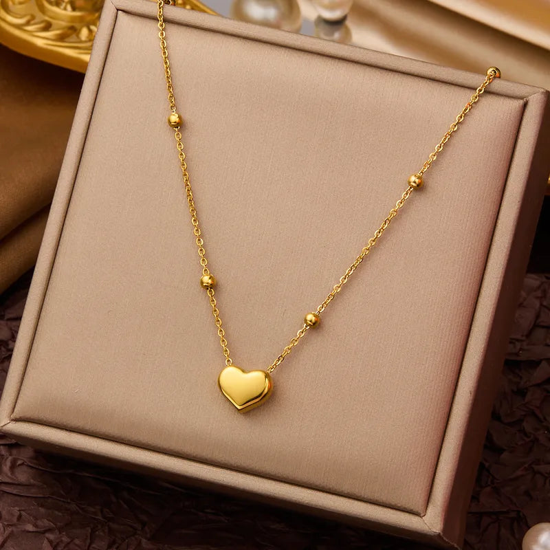 Love Heart Beaded Necklace
