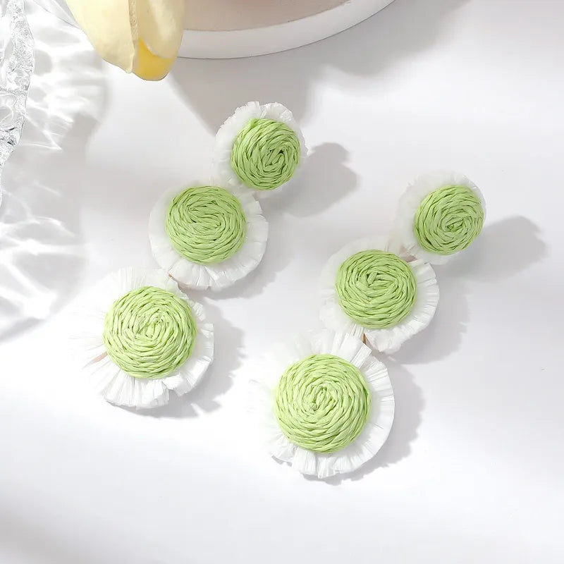 Green Circle Earring