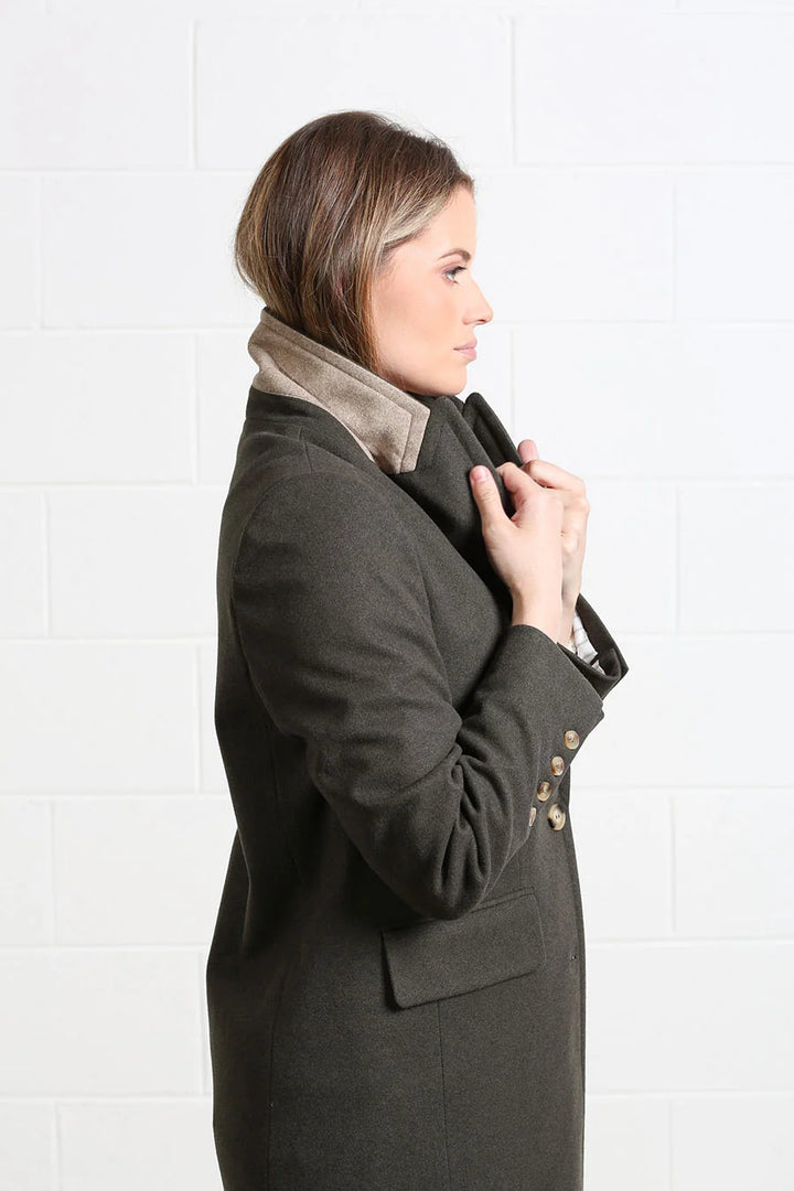 Olivia Deep Moss Coat