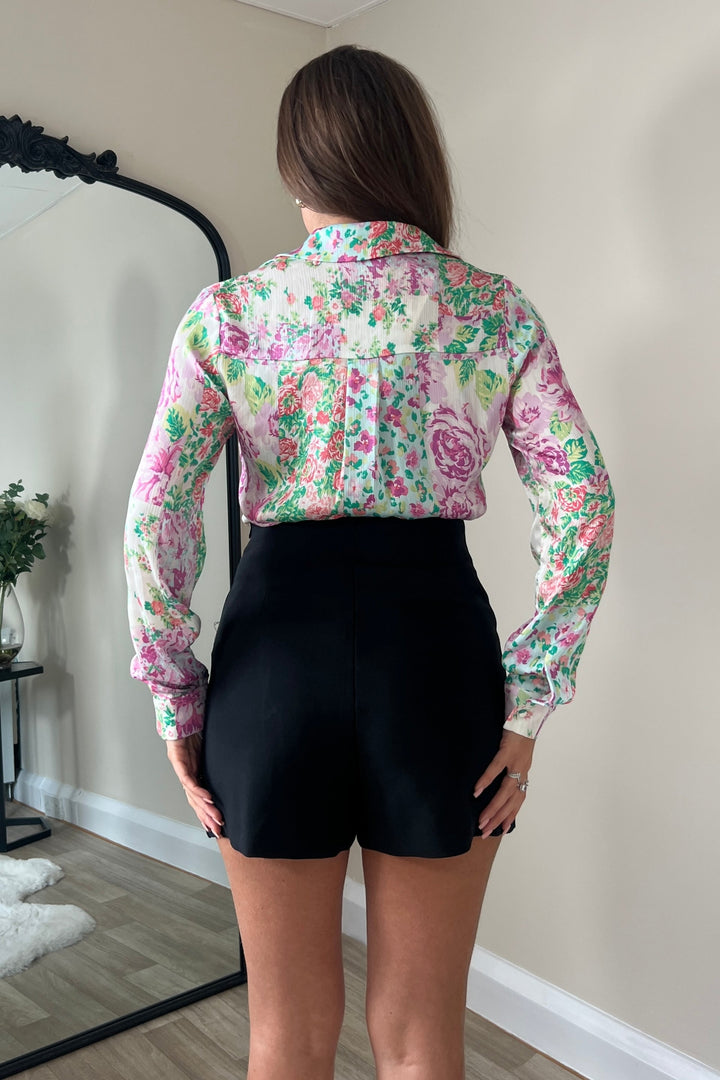 Carlie Pink Print Shirt