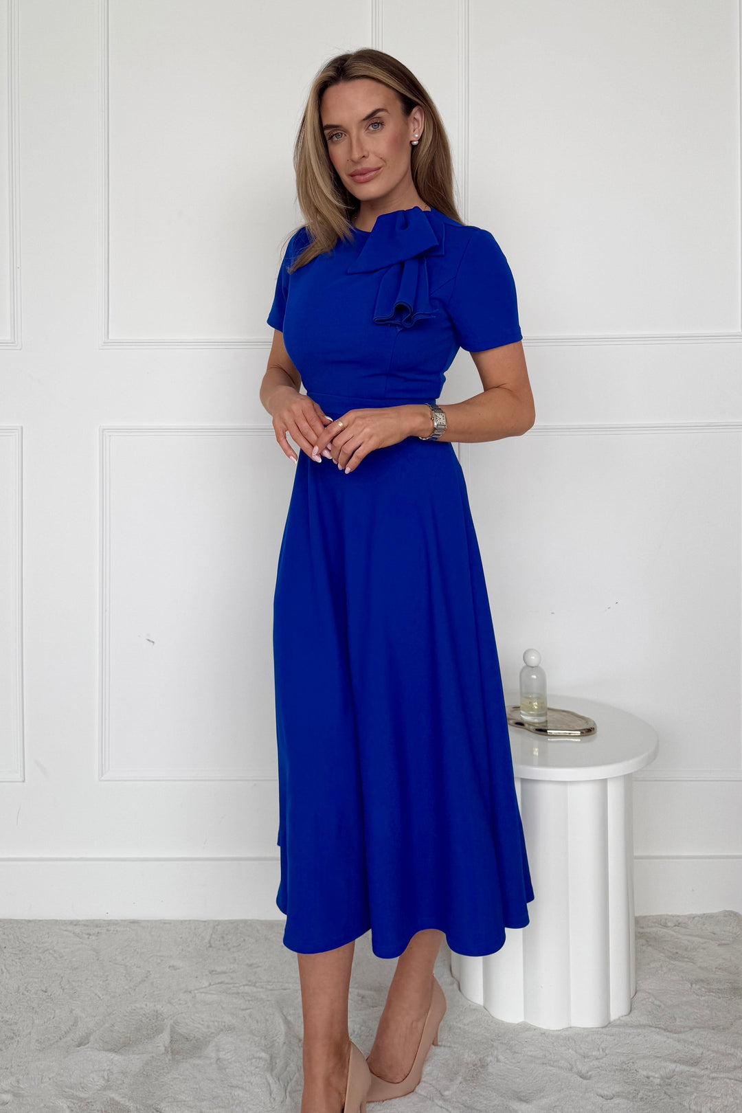 Minta Bow Cobalt Dress