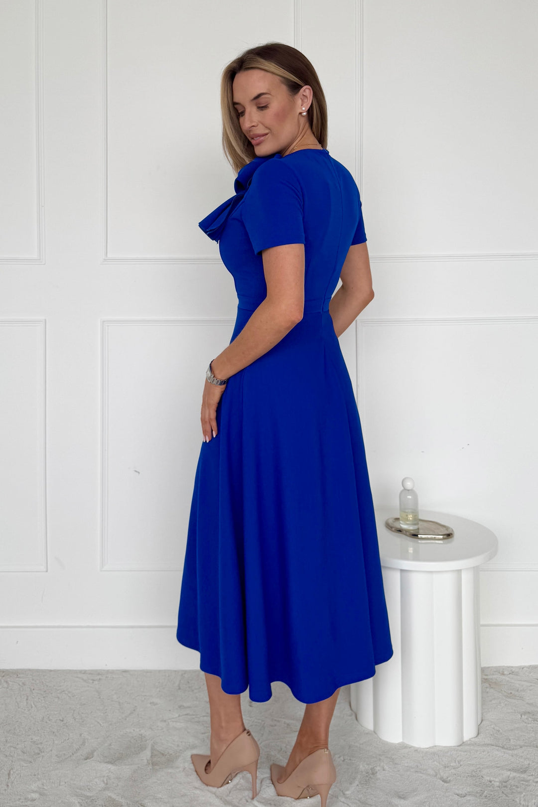 Minta Bow Cobalt Dress