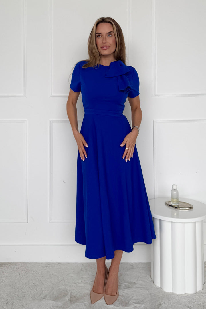 Minta Bow Cobalt Dress