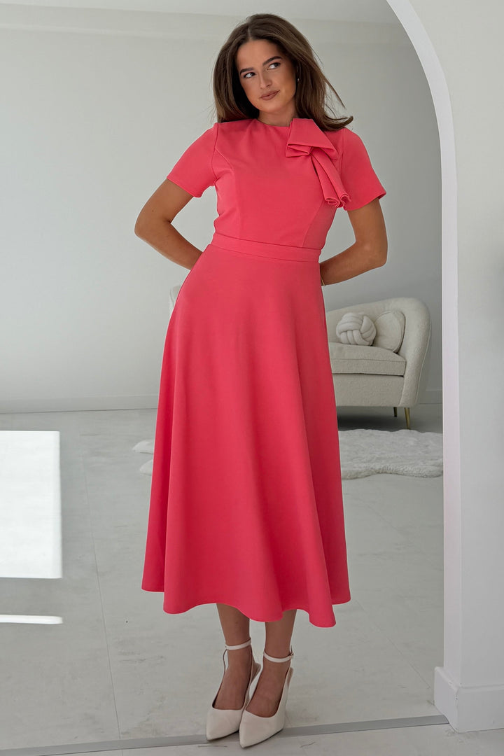 Minta Coral Bow Dress