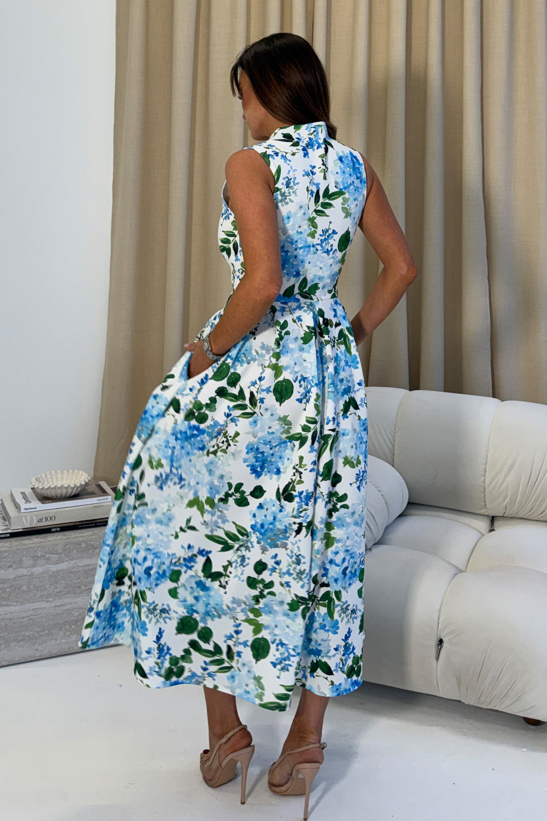 Ameya Blue Floral Dress