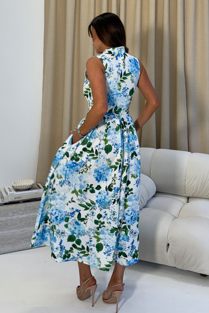 Ameya Blue Floral Dress
