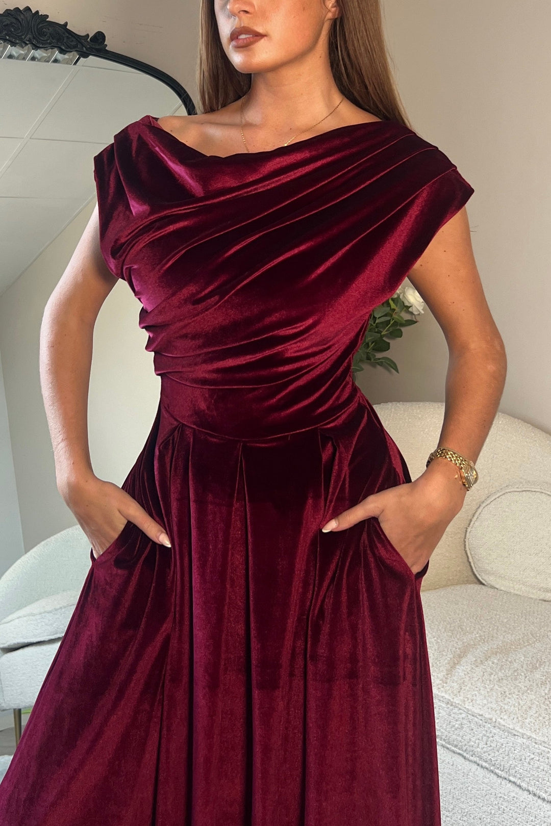 Betty Burgandy Dress