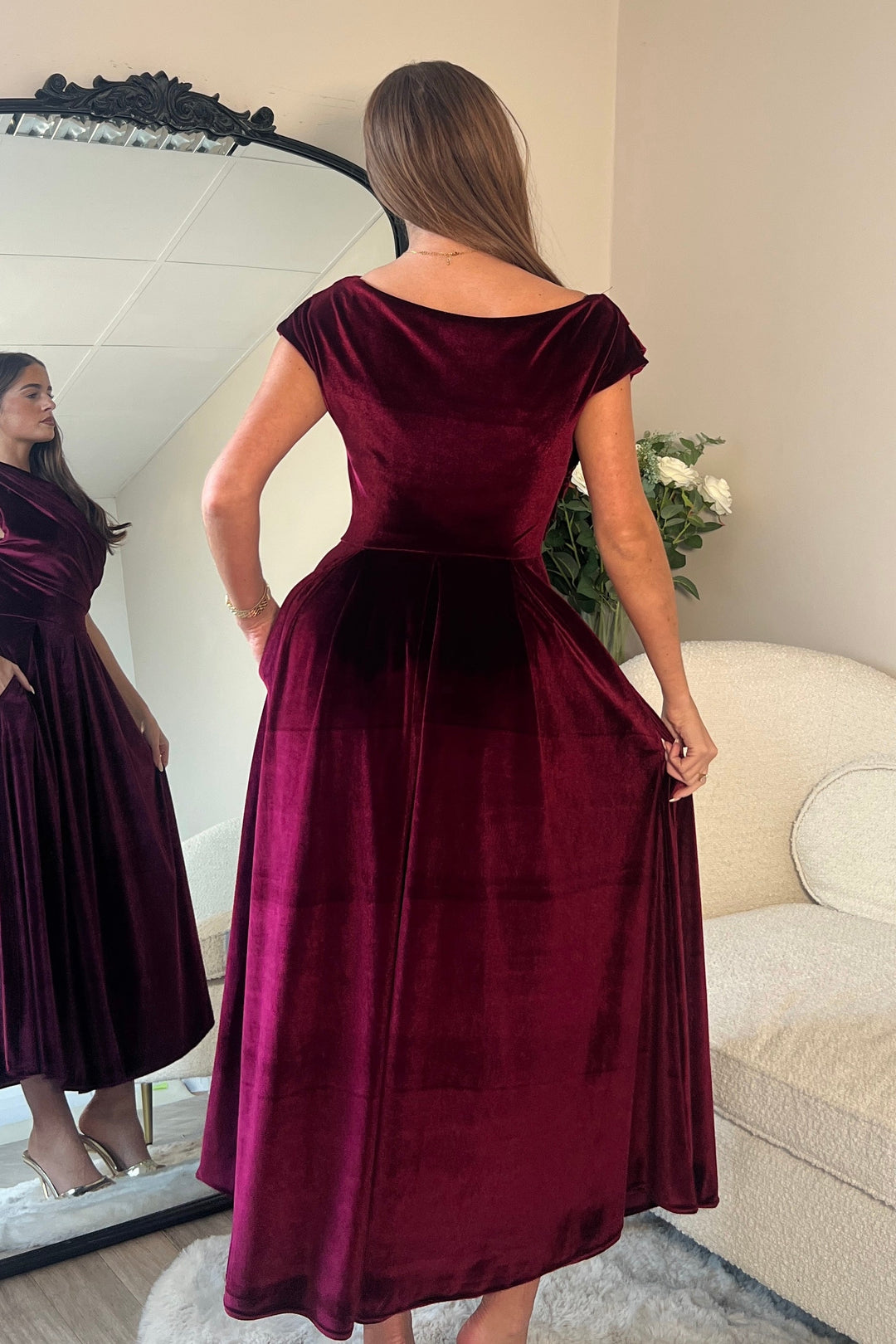 Betty Burgandy Dress