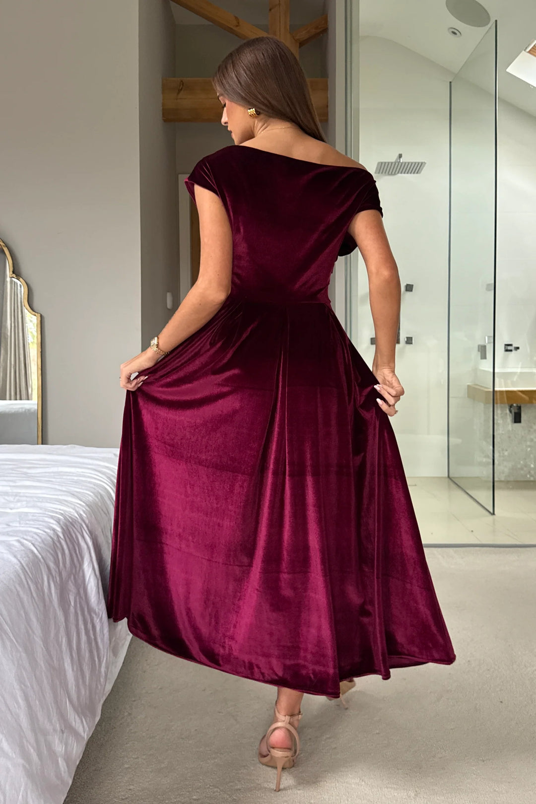 Betty Velvet Berry Dress