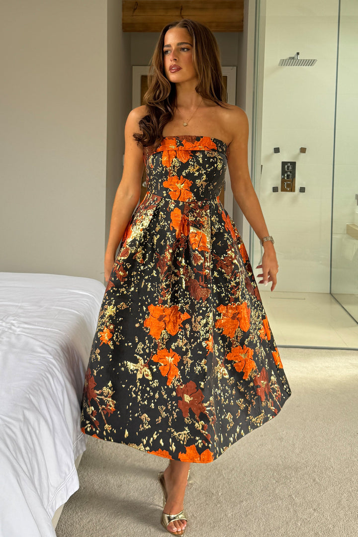 DANNI BANDEAU MIDI DRESS