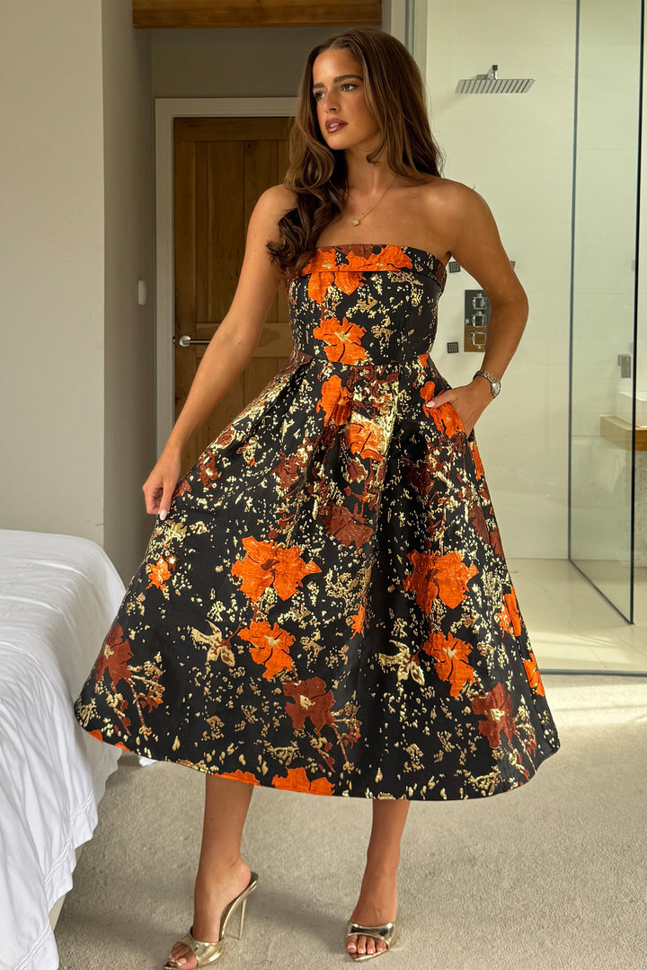 DANNI BANDEAU MIDI DRESS