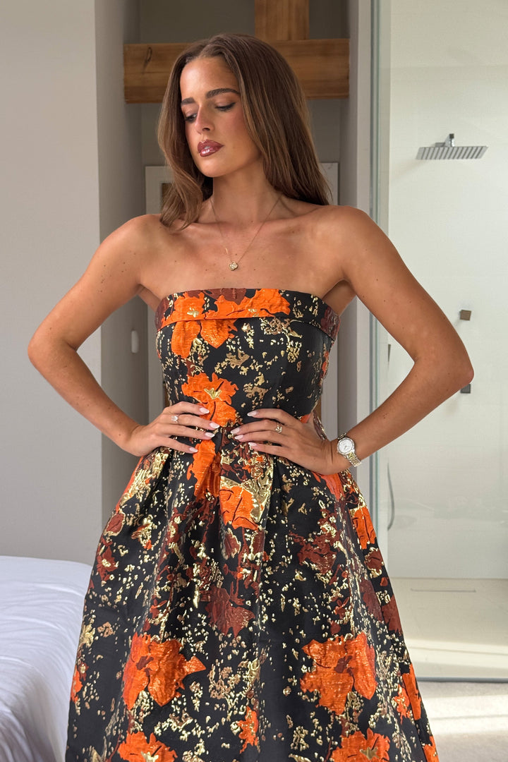 DANNI BANDEAU MIDI DRESS